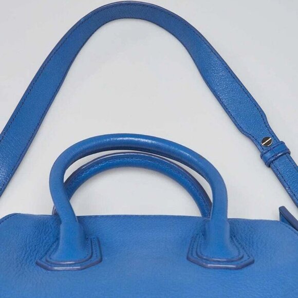 Givenchy Blue Sugar Goatskin Leather Mini Antigona Bag - Picture 6 of 12